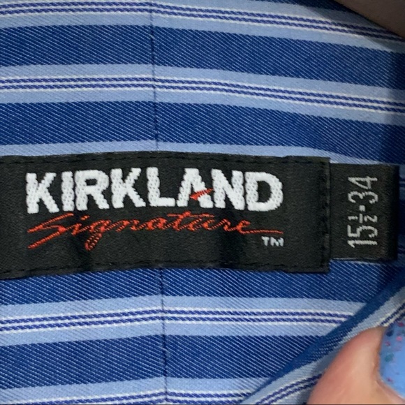 Bundle of 3 Kirkland Signature Men’s Button Down Collared Shirts Size M - Picture 4 of 11